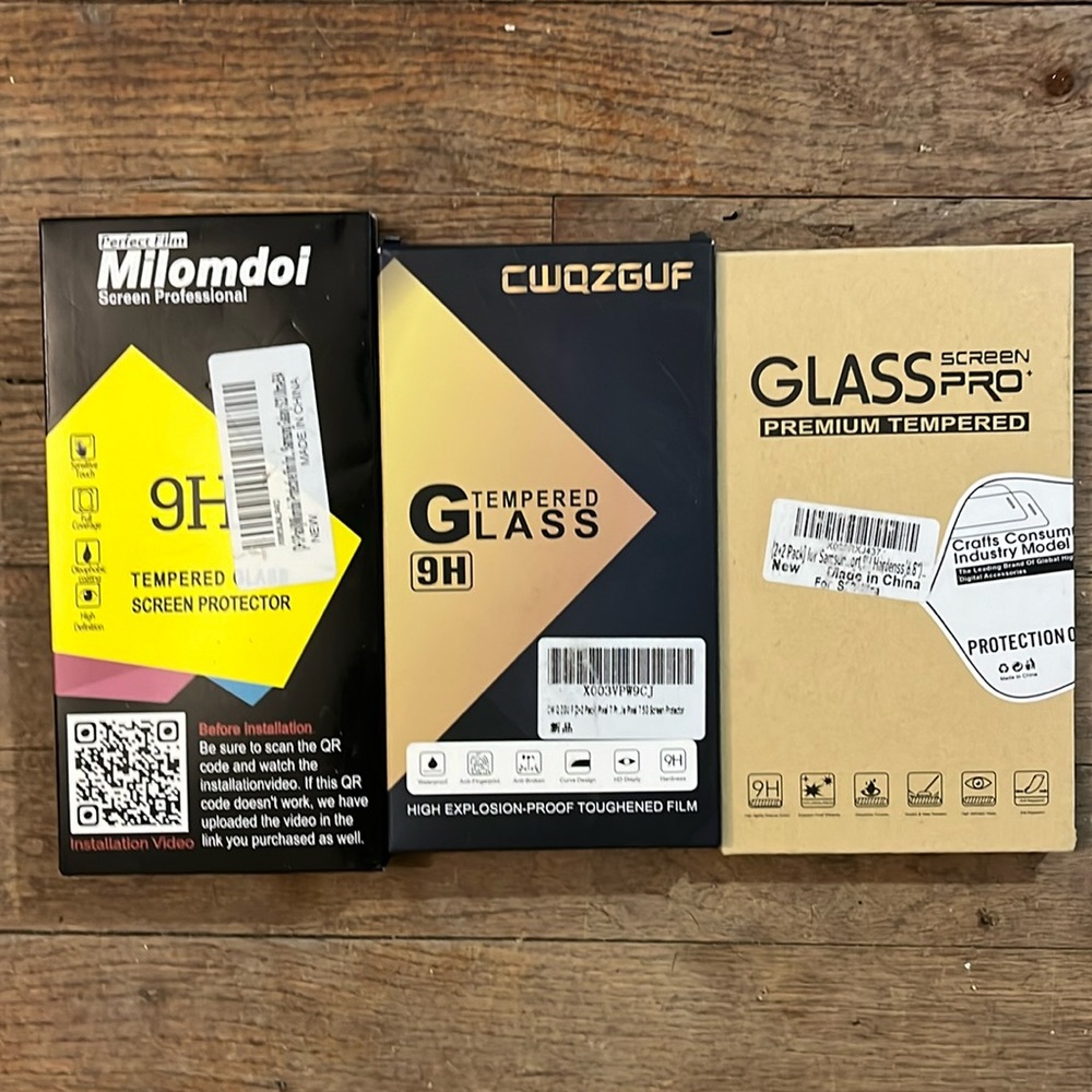 Tempered glass screen protectors 3 pack different models message for details